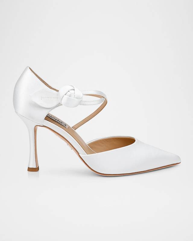Jayden Satin Knotted Bow Pumps